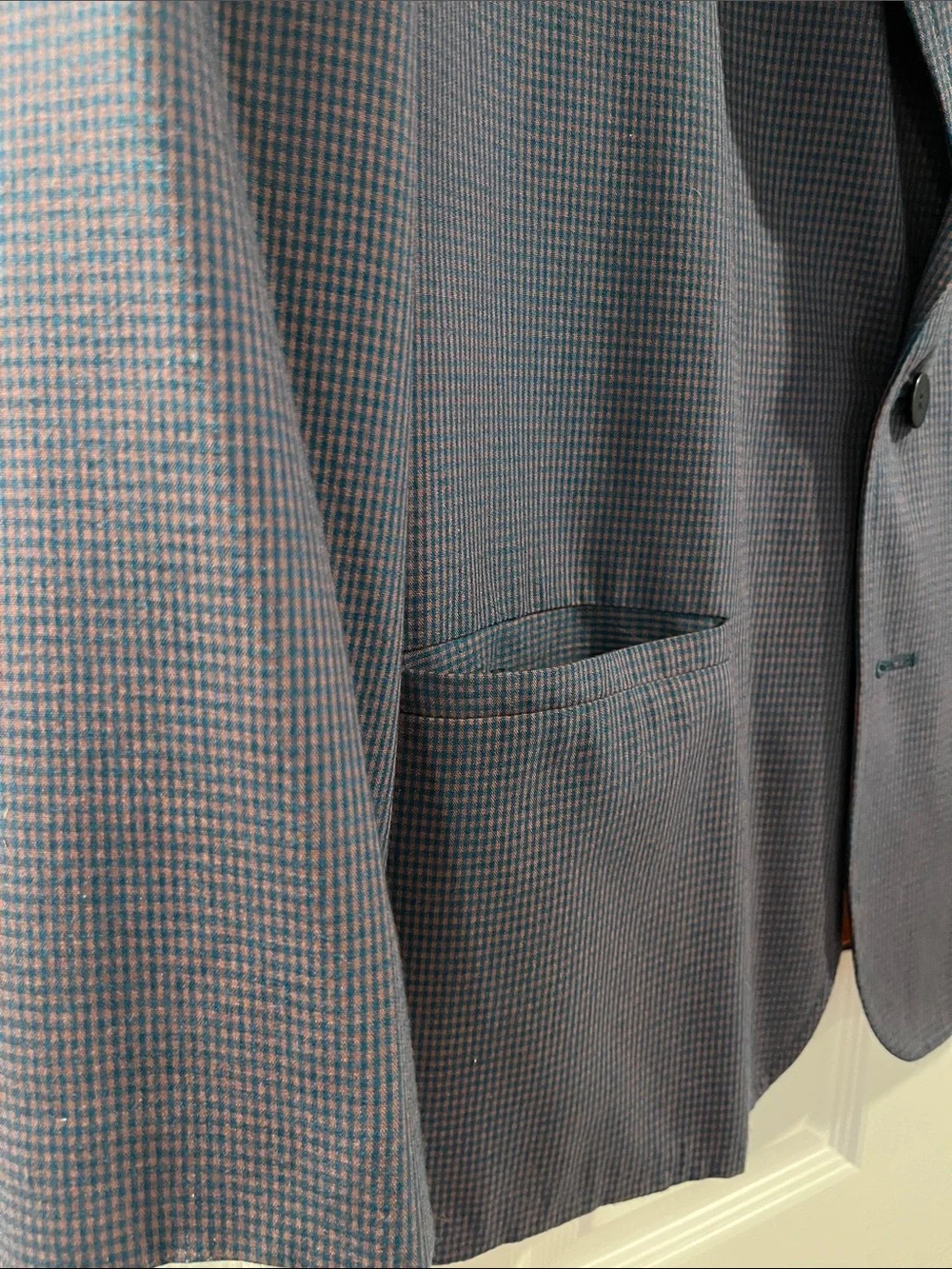 Classic Men’s Gray Blazer with Orange Lining